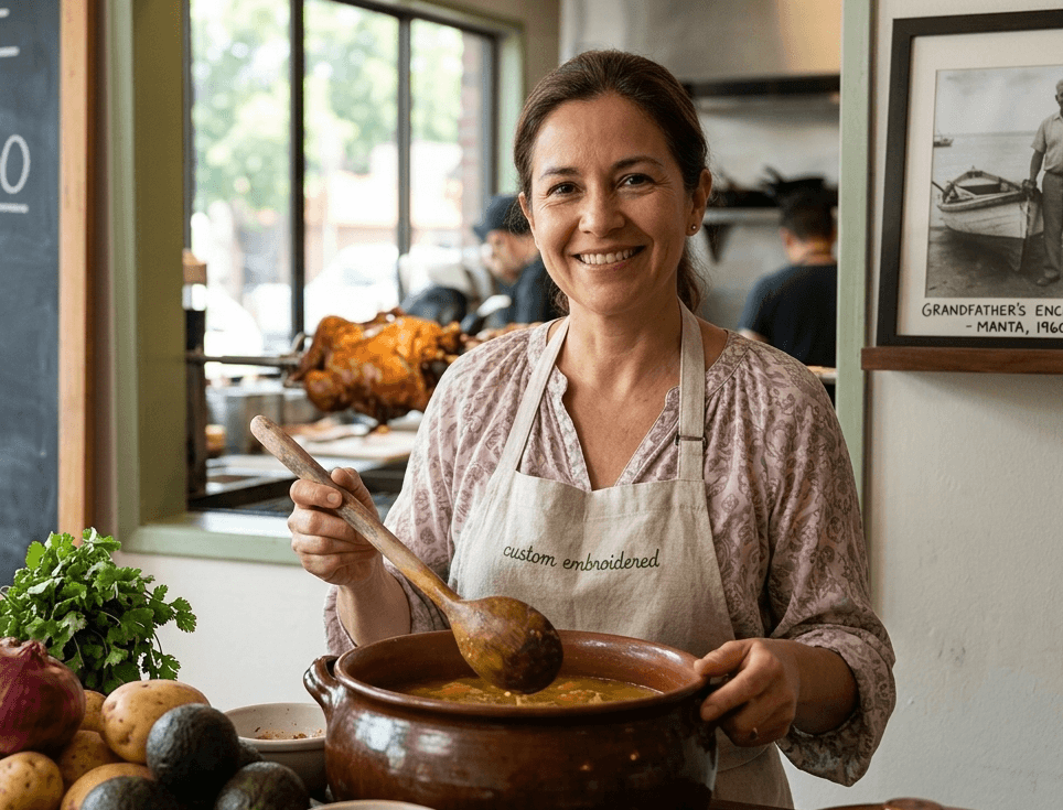 Andrea in the kitchen at Tierra Verde.